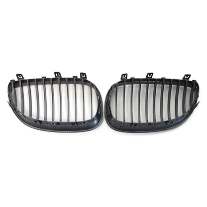 Front Kidney Grille Grill For BMW E60 E61 M5 5 Series 2004-2009 Carbon Pair US