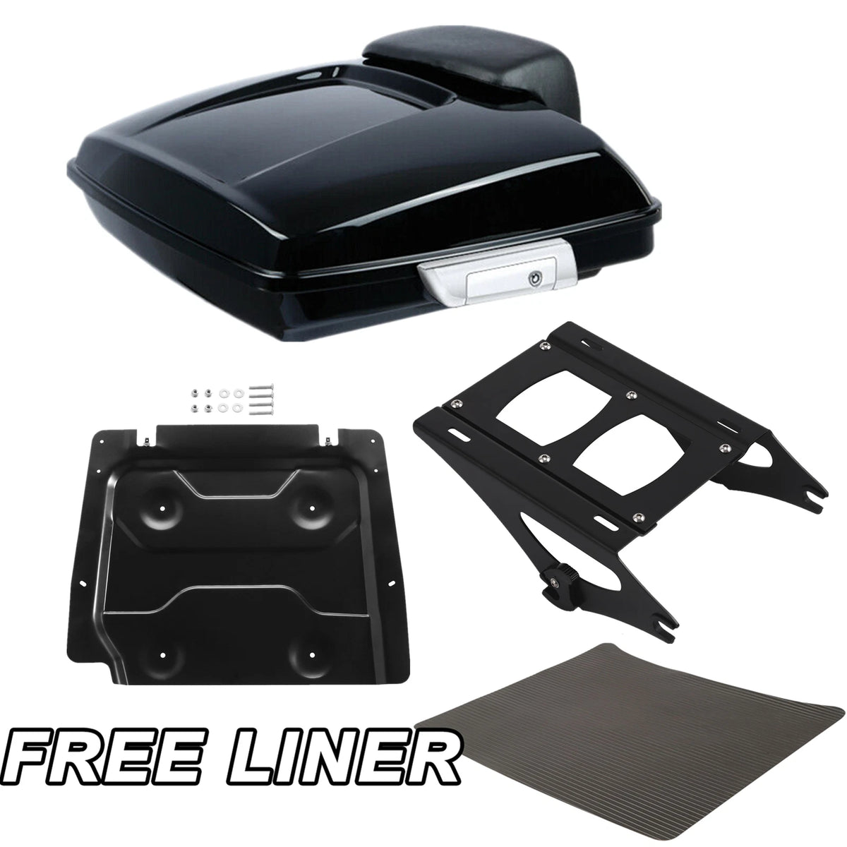 Razor Trunk Pad Mount Rack Plate Fit For Harley Touring Street Glide 14-26 Black