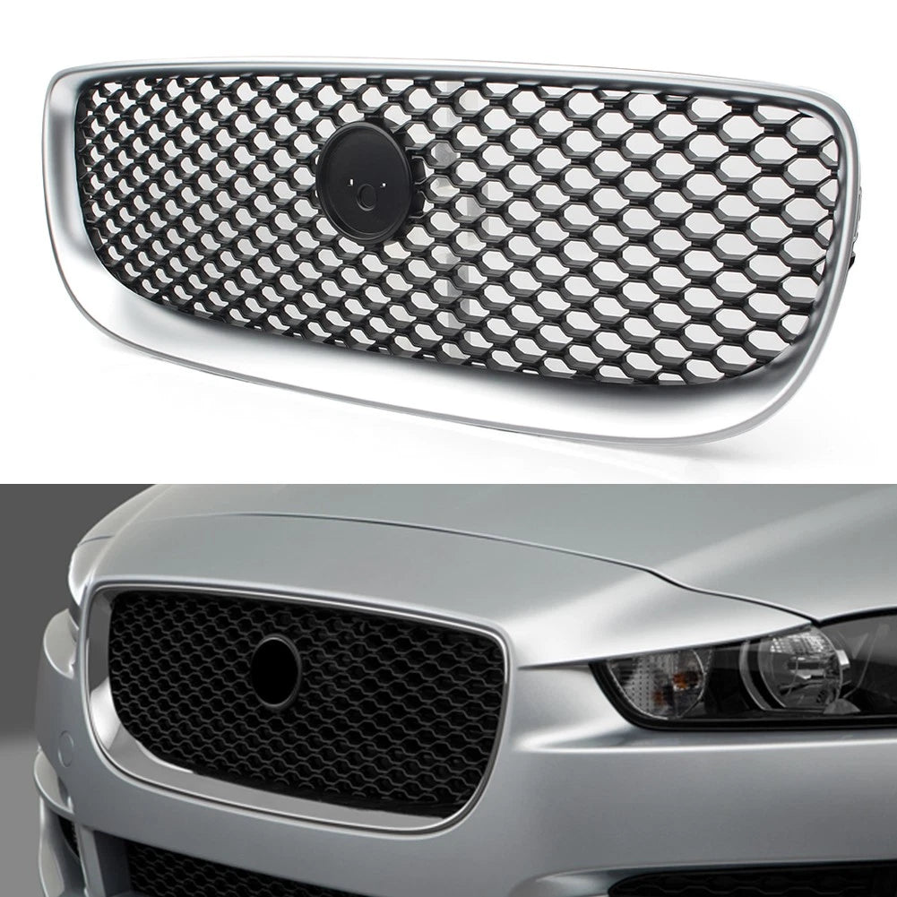 1x Front Center Grill ABS Plastic For JAGUAR XE 2015 2016 2017 2018