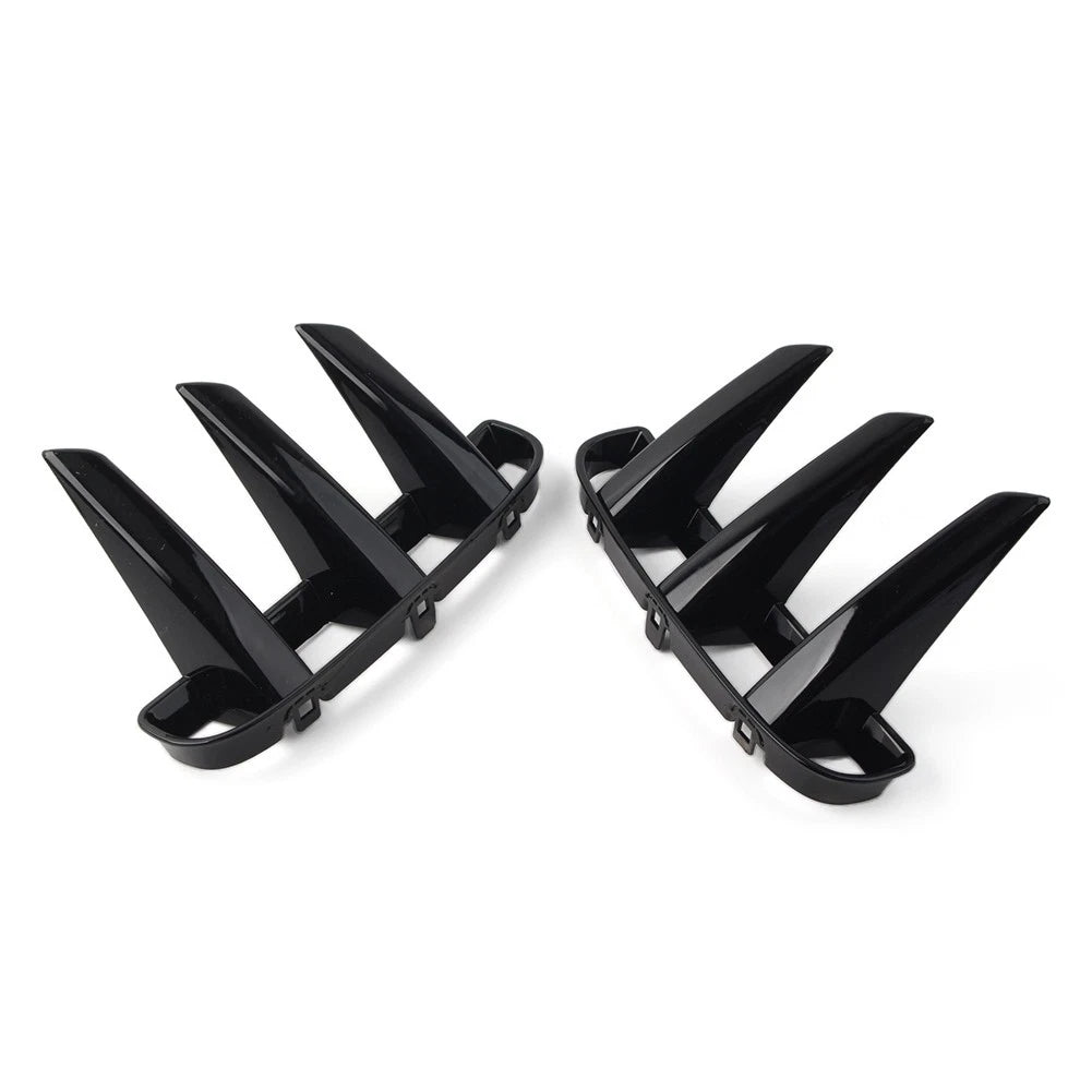 1 Pair Glossy Black Front Bumper Grille Cover For Land Rover Discovery 5 2021-22