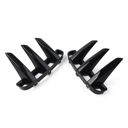 1 Pair Glossy Black Front Bumper Grille Cover For Land Rover Discovery 5 2021-22