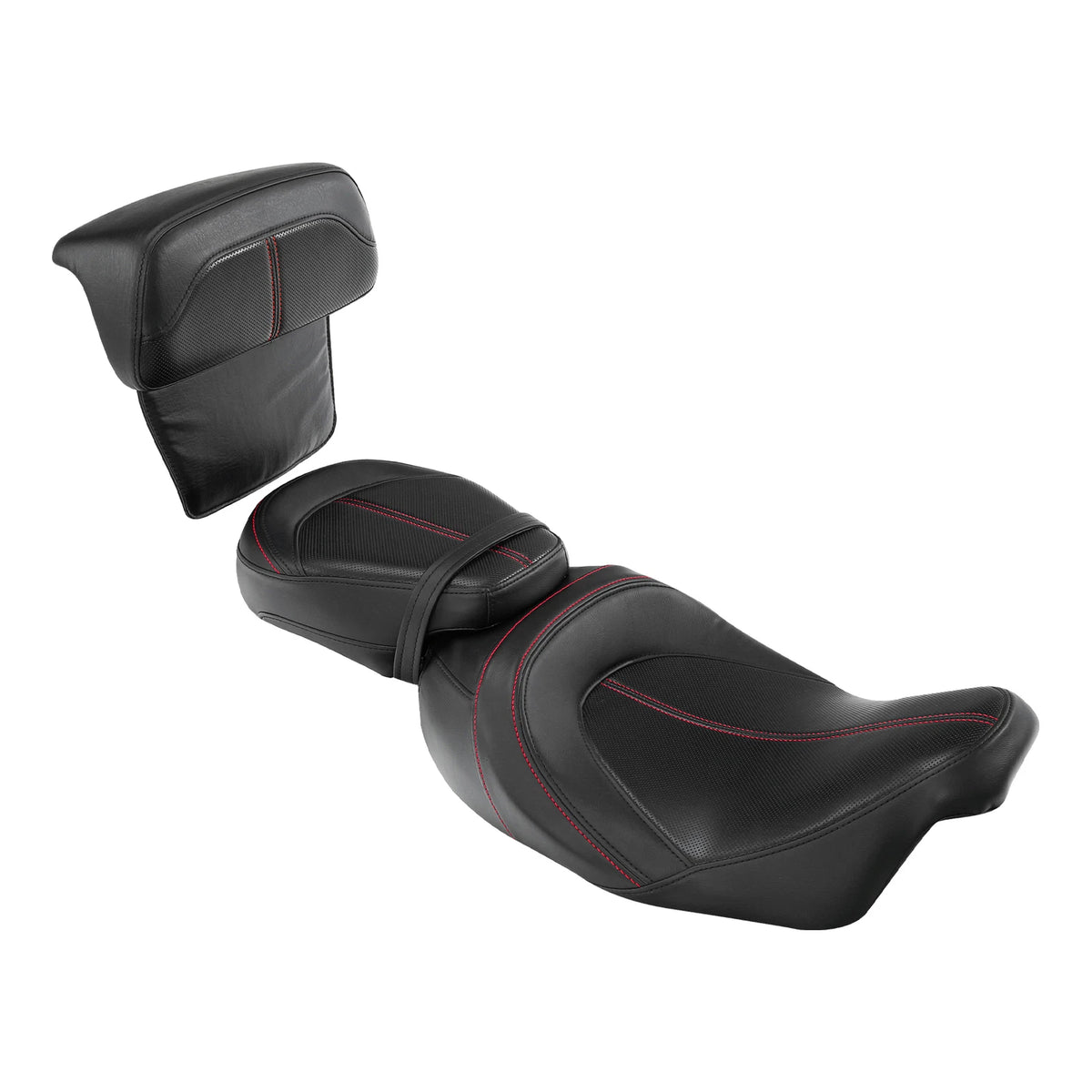 Driver & Passenger Seat Backrest Pad For Harley Touring Electra Road Glide 14-23