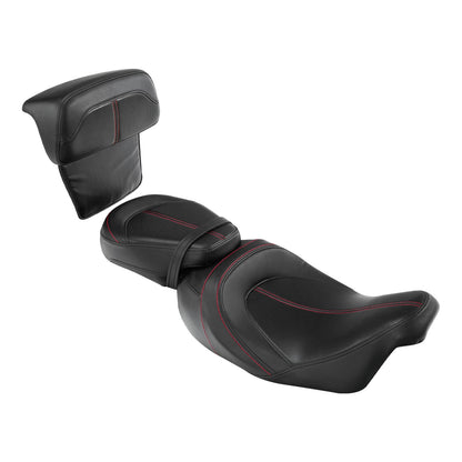 Driver & Passenger Seat Backrest Pad For Harley Touring Electra Road Glide 14-23