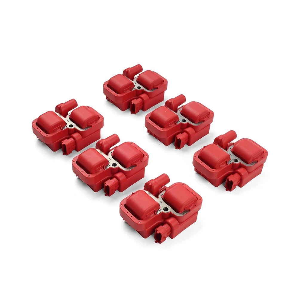 6x Ignition Coil Pack UF359 For Benz E320 ML320 C280 C240 S430 SL500 CLK320 Red