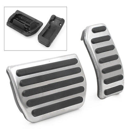 Car Aluminum Gas Brake Foot Pedal Footrest Cover Kit Fit S60 XC60 V60 S80 2PCS