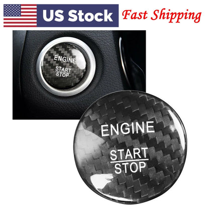 Carbon Fiber Engine Start Stop Button Cover For Mercedes A B C E GLE GLC CLA US