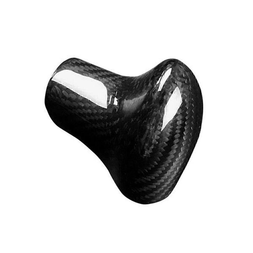 1 Pcs Black Carbon Fiber Shift Knob Cover Shell For Audi A4 A5 Q5 Q7 A6 A7 S6 S7