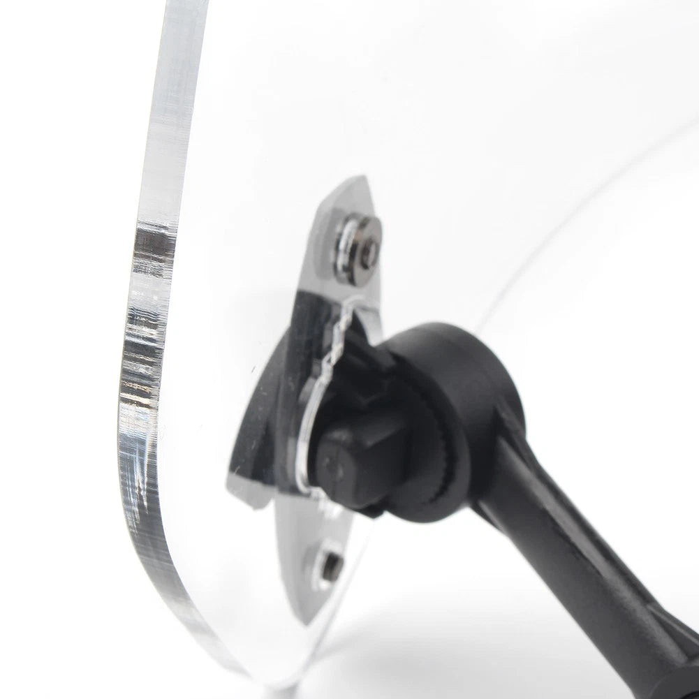 Adjustable Windshield Clip On Extension Spoiler Wind Deflector For Motorcycle