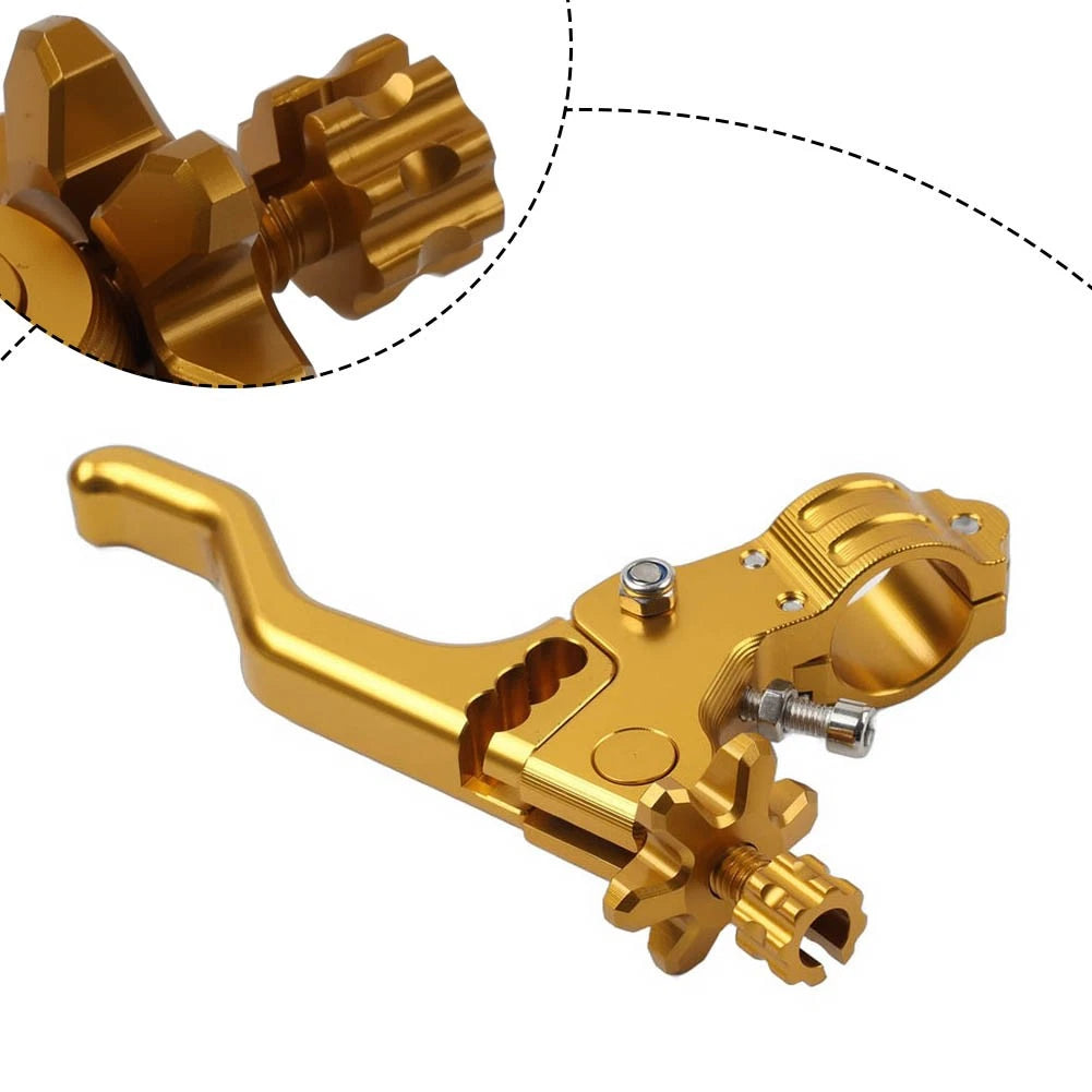 Stunt Clutch Lever Performance Cable Pull 7/8 1 Finger Universal Motorcycle Gold