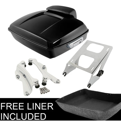 Chopped Trunk Pad Mount Rack Docking Kit Fit For Harley Electra Road Glide 14-Up