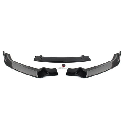 US 3pcs/set Front Bumper Lip Spoiler Kit For Audi A4 2017-2018 Glossy Black