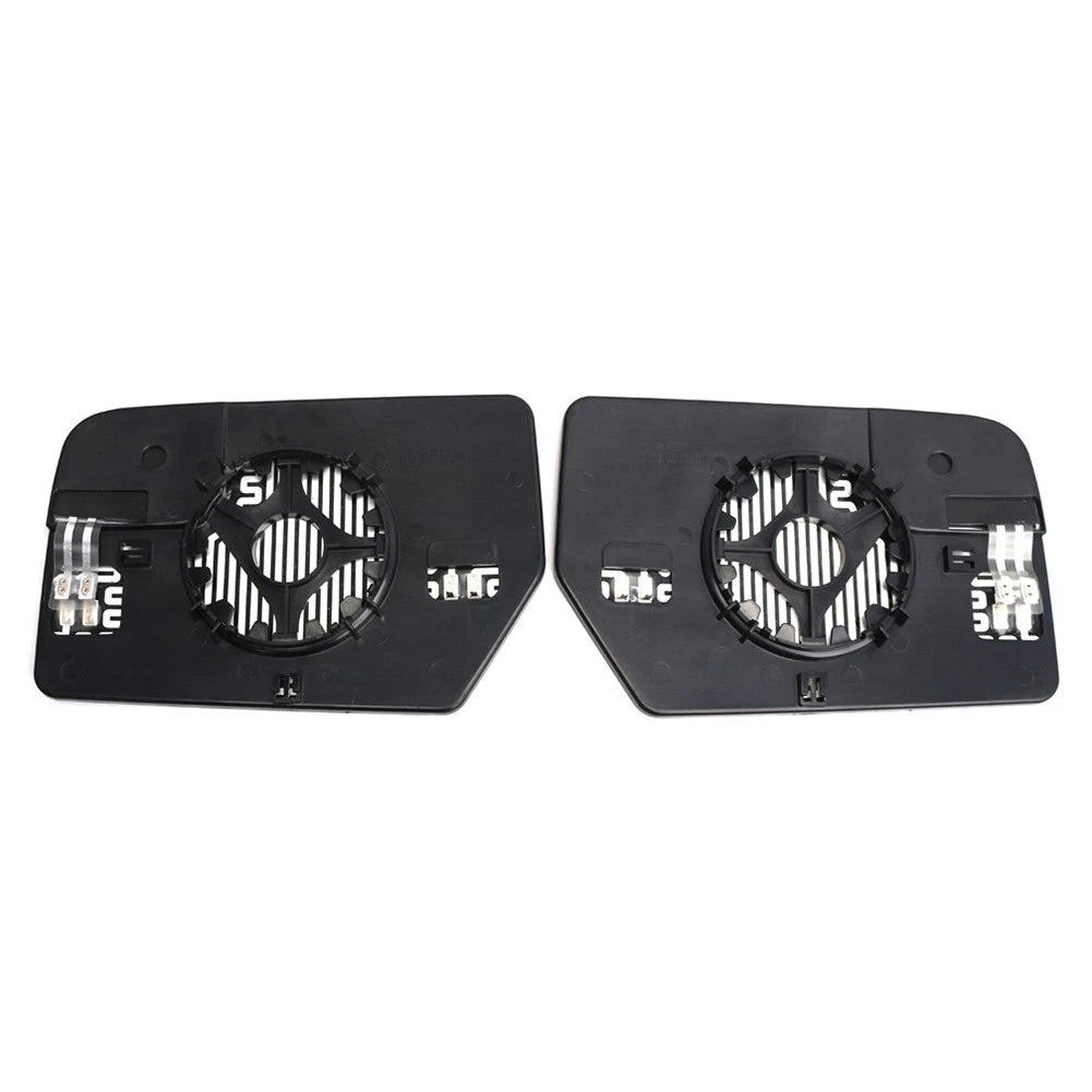1 Pair Side Mirror Glass Heated Glass With Spotter For Ford Expedition 2012-2017