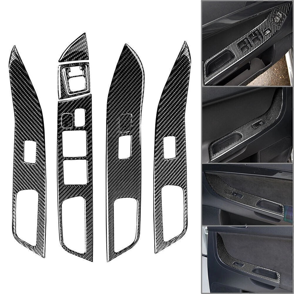 9 Pcs Window Lift Switch Panel Cover Fit Mitsubishi Lancer EVO X MR 2008-2015 14