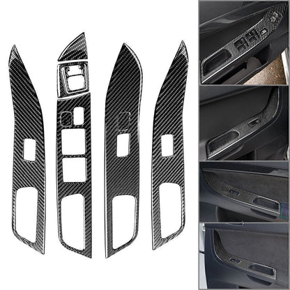 9 Pcs Window Lift Switch Panel Cover Fit Mitsubishi Lancer EVO X MR 2008-2015 14