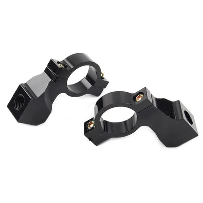 10mm Thread 7/8" Bike Handlebar Rearview Mirror Mount Bracket Clamp Motor Black