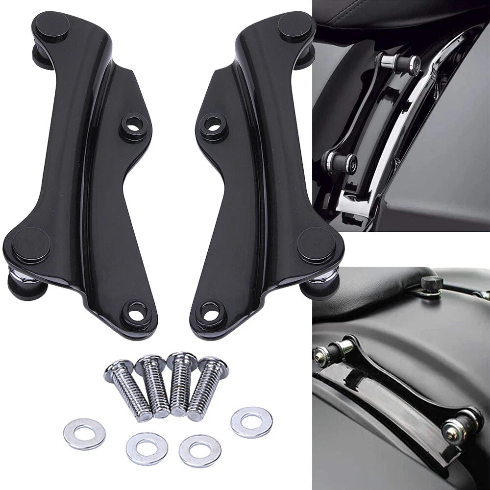 4 Point Docking Hardware Kit For Harley Road King Street Glide 14-UP Gloss Black