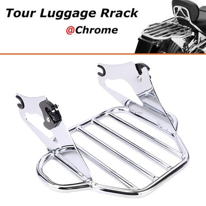 Detachable 2-Up Luggage Rack For Harley Touring Road King Electra Glide 2009-22
