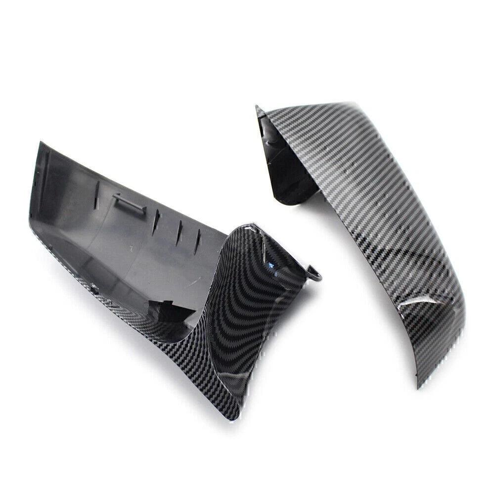 2x Carbon Fiber Rear View Mirror Cover Trim For BMW 5 Series E60 F10 F01 F02 E63