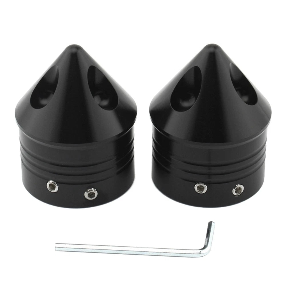 Front Wheel Axle Nut Covers Cap For Harley Touring Road Glide Dyna Softail Black
