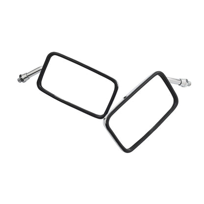 10mm Rectangle Rearview Side Mirrors Chrome For Honda Magna 700 VF700C VF750CD