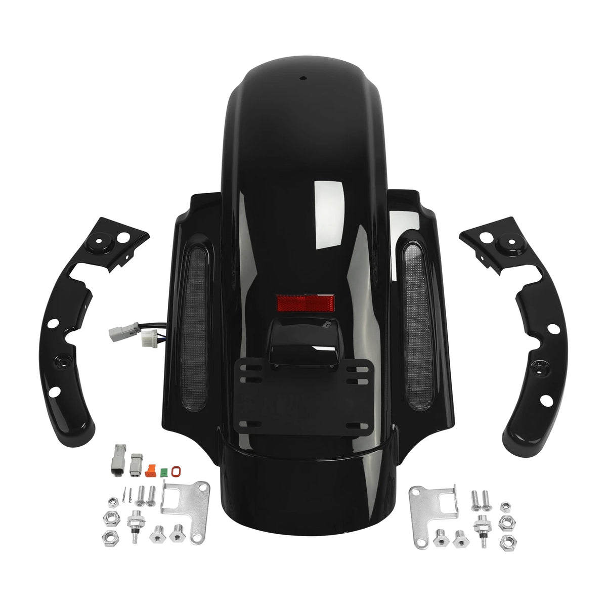 Extended Saddlebags 6X9" Speaker Lid Rear Fender Fit For Harley Road Glide 09-13