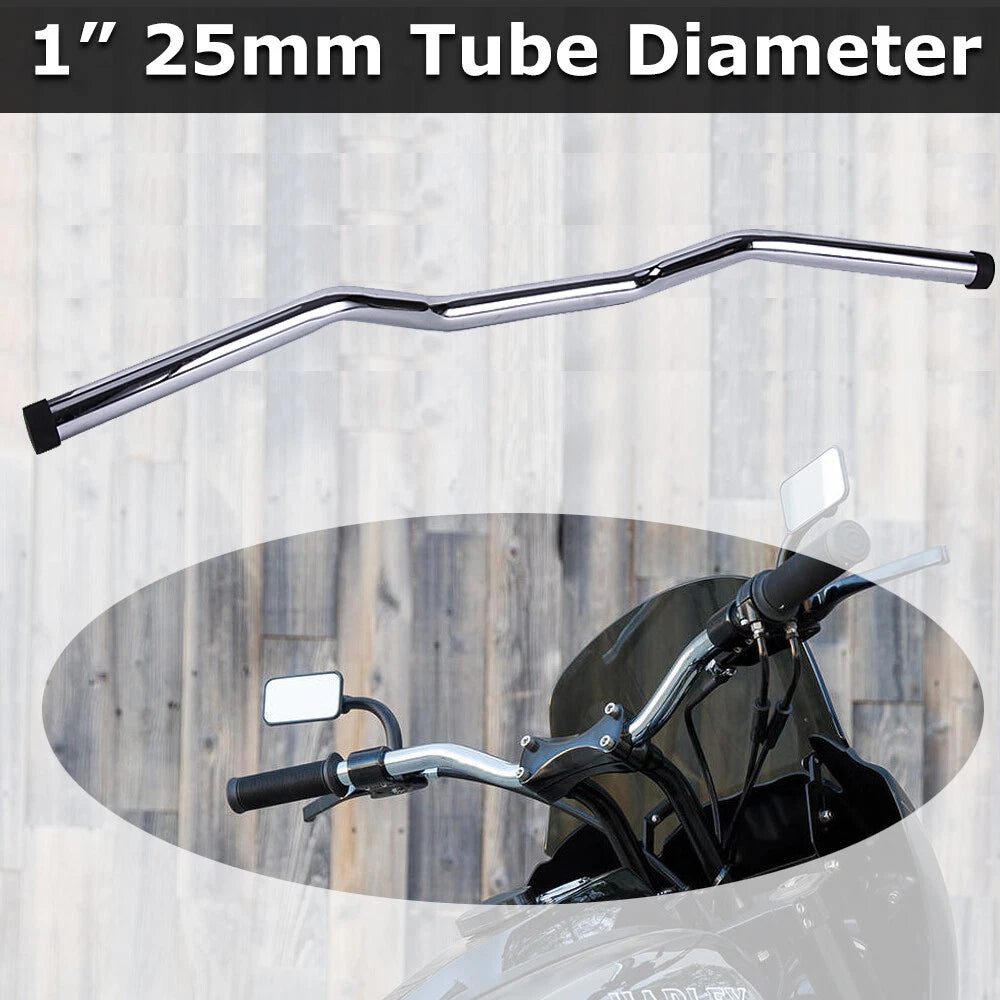 1"inch Chrome Handlebars Drag Bars For Harley Sportster XL 883 1200 Dyna Softail