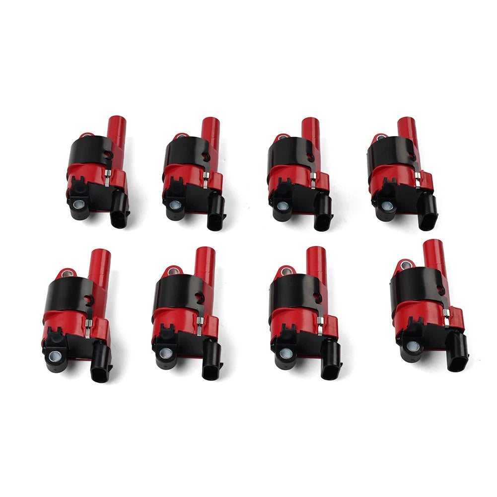 8x Red D514A Round Ignition Coil Pack For Chevrolet Silverado For GMC