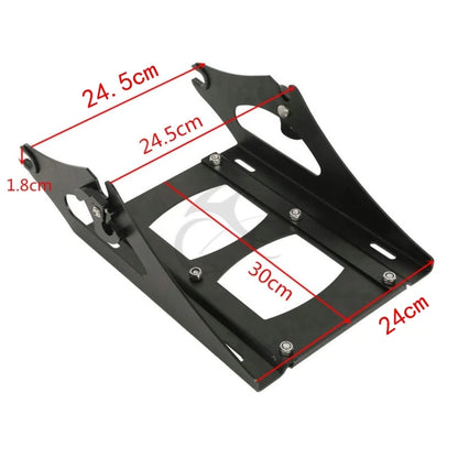 Black Razor Trunk & Mount Rack Fit For Harley Touring Road Glide 14-25