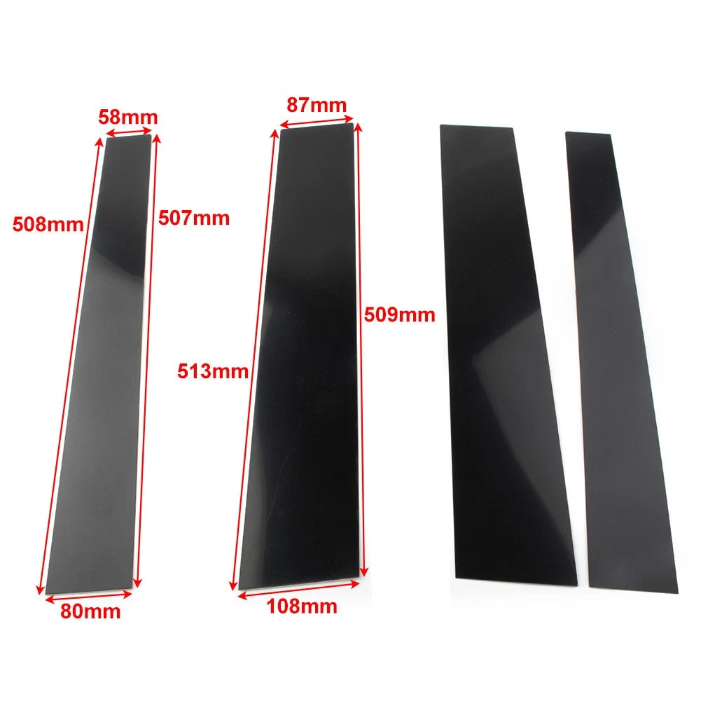 Pillar Posts Door Trim Covers FIT FOR TOYOTA Tundra 2007-2020 Black(4pcs/Set)