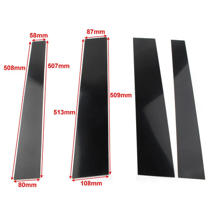 Pillar Posts Door Trim Covers FIT FOR TOYOTA Tundra 2007-2020 Black(4pcs/Set)