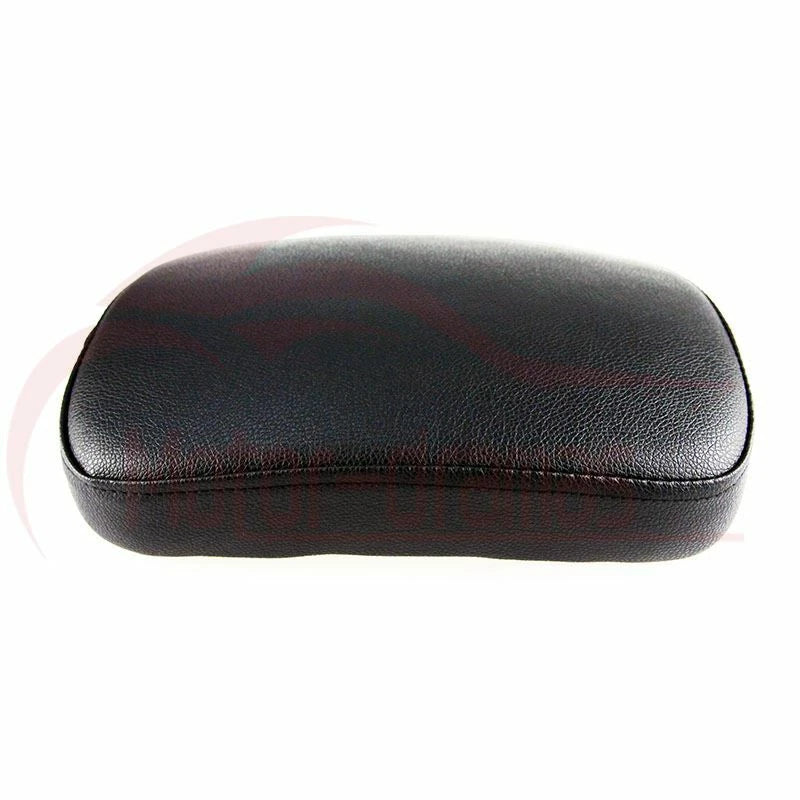 Motorcycle Black Rear Fender Passenger Pillion Pad Seat 8 Suction Cup For Harley