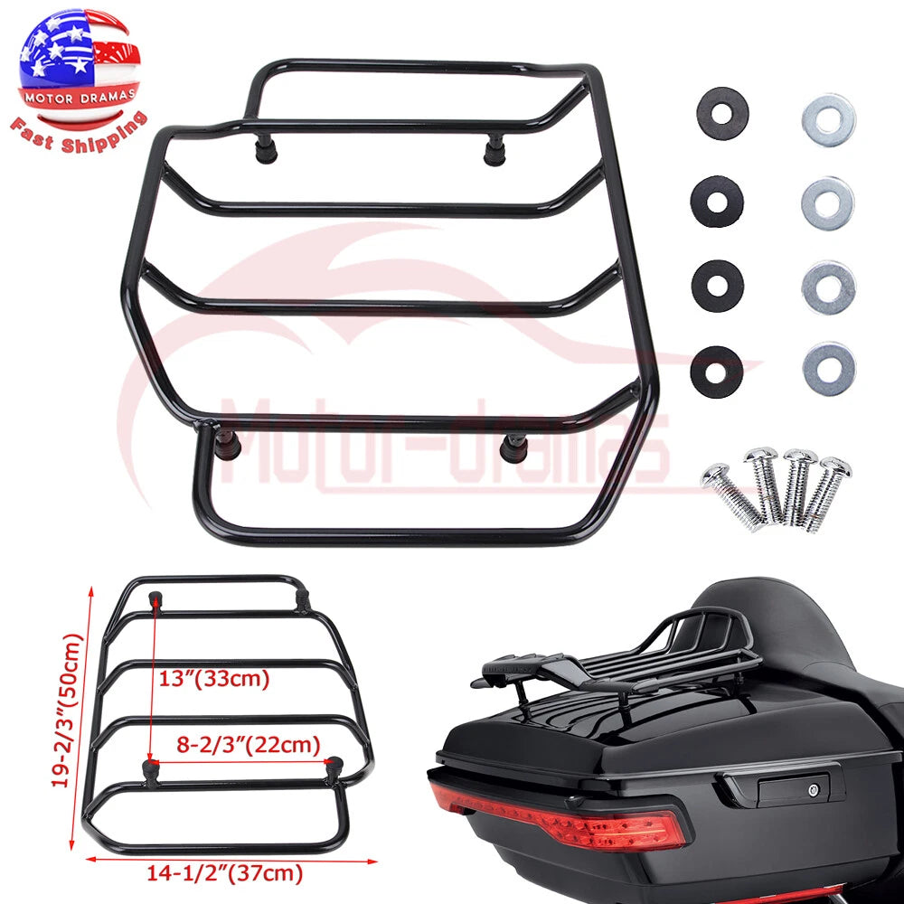 Tour Pack Pak Top Chopped Razor Trunk Luggage Rack For Harley Touring 1988-2019