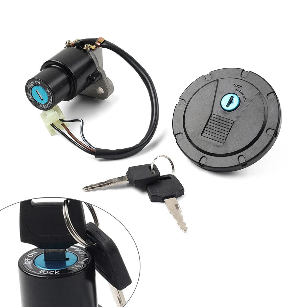 Ignition Switch Fuel Gas Cap Lock Key Set For Kawasaki KLR650 2008-2018