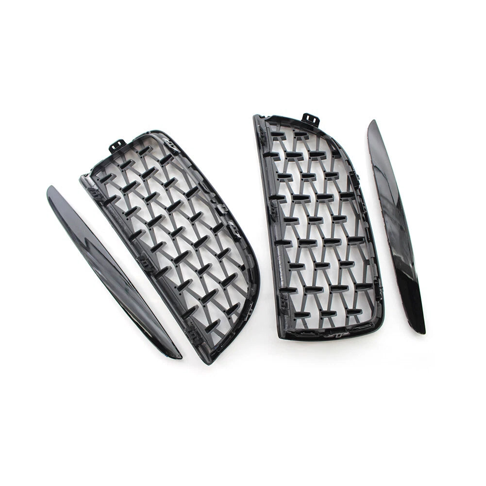 Diamond Black Front Kidney Grill Grille For BMW 3 Series E90 2005-2008 E91