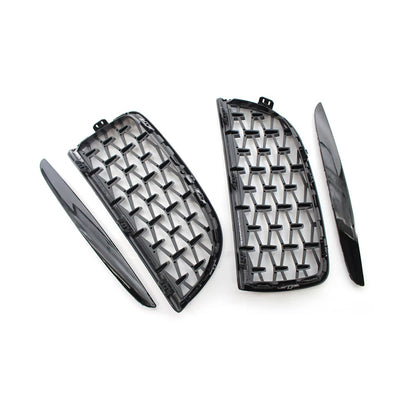 Diamond Black Front Kidney Grill Grille For BMW 3 Series E90 2005-2008 E91