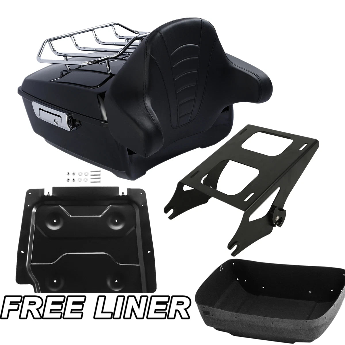 King Trunk Pad 2Up Rack Plate Fit For Harley Road Glide King 2014-2025