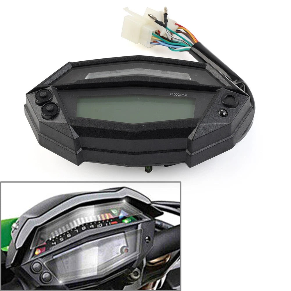 Motor Digital Tachometer Speedometer Gear Indicator Odometer For Kawasaki Z1000