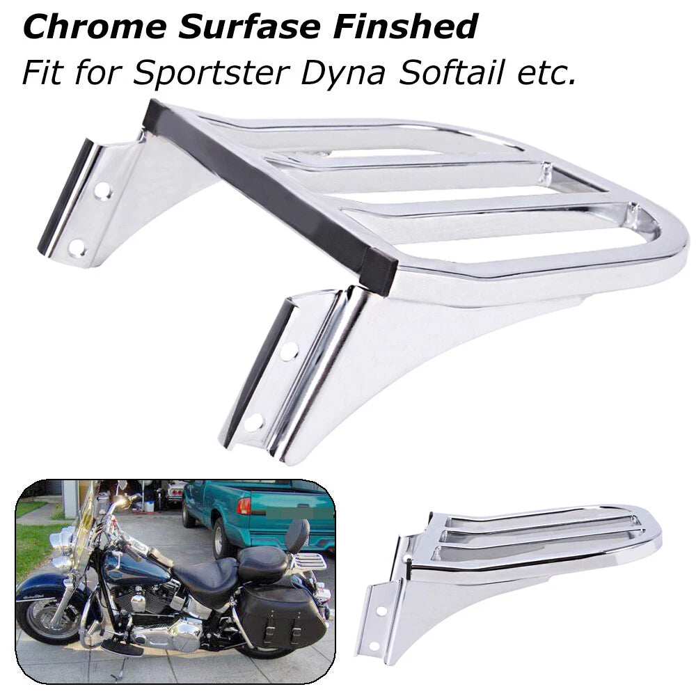 Detachable Rear Backrest Luggage Rack For Harley Heritage Softail Dyna Fatboy US