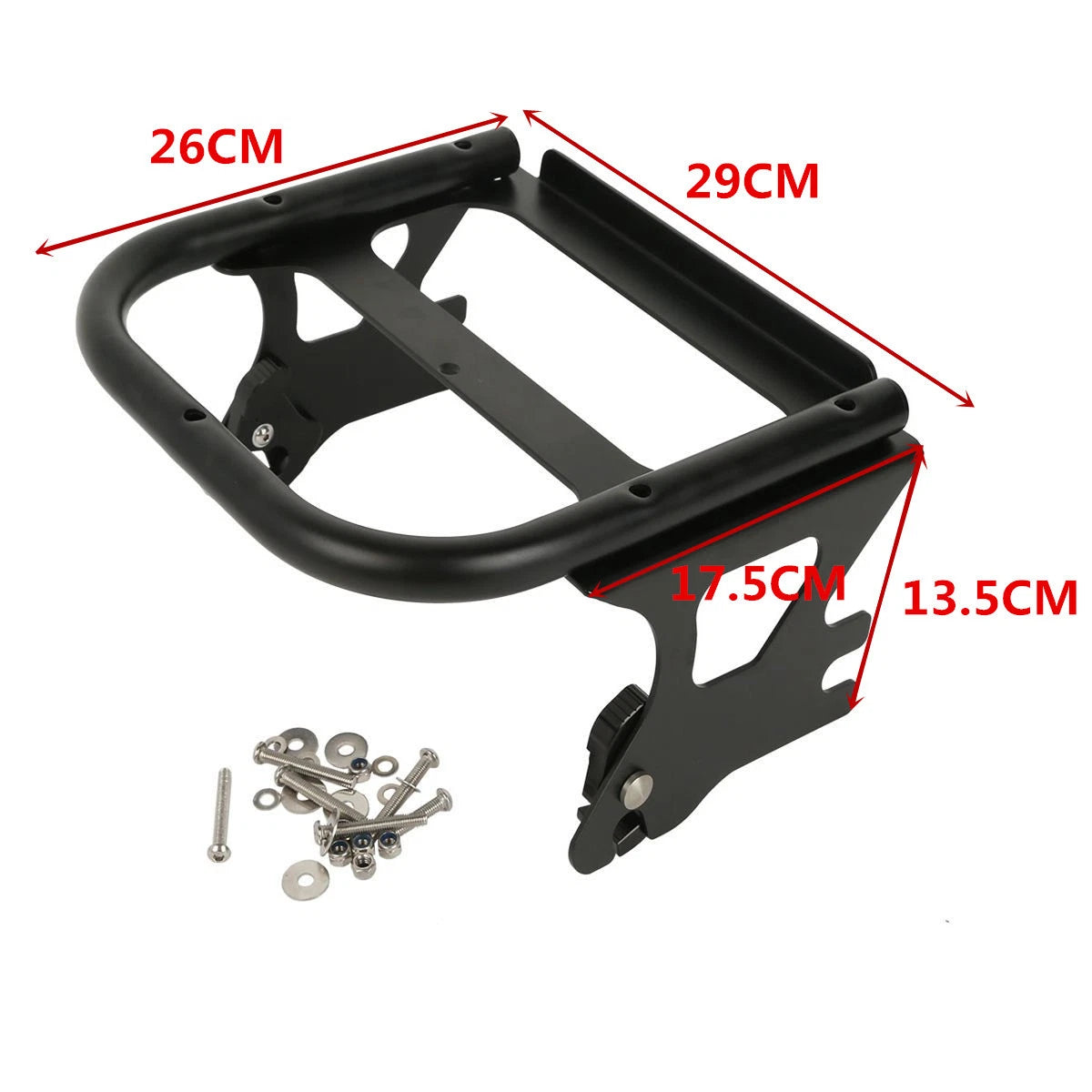 Black Razor Trunk Pad Top Rack Mount Fit For Harley Electra Road Glide 1997-2008