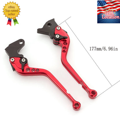 For Yamaha YZF 350 BANSHEE 1989-1996 1997-2008 CNC Brake Clutch Levers Long Red