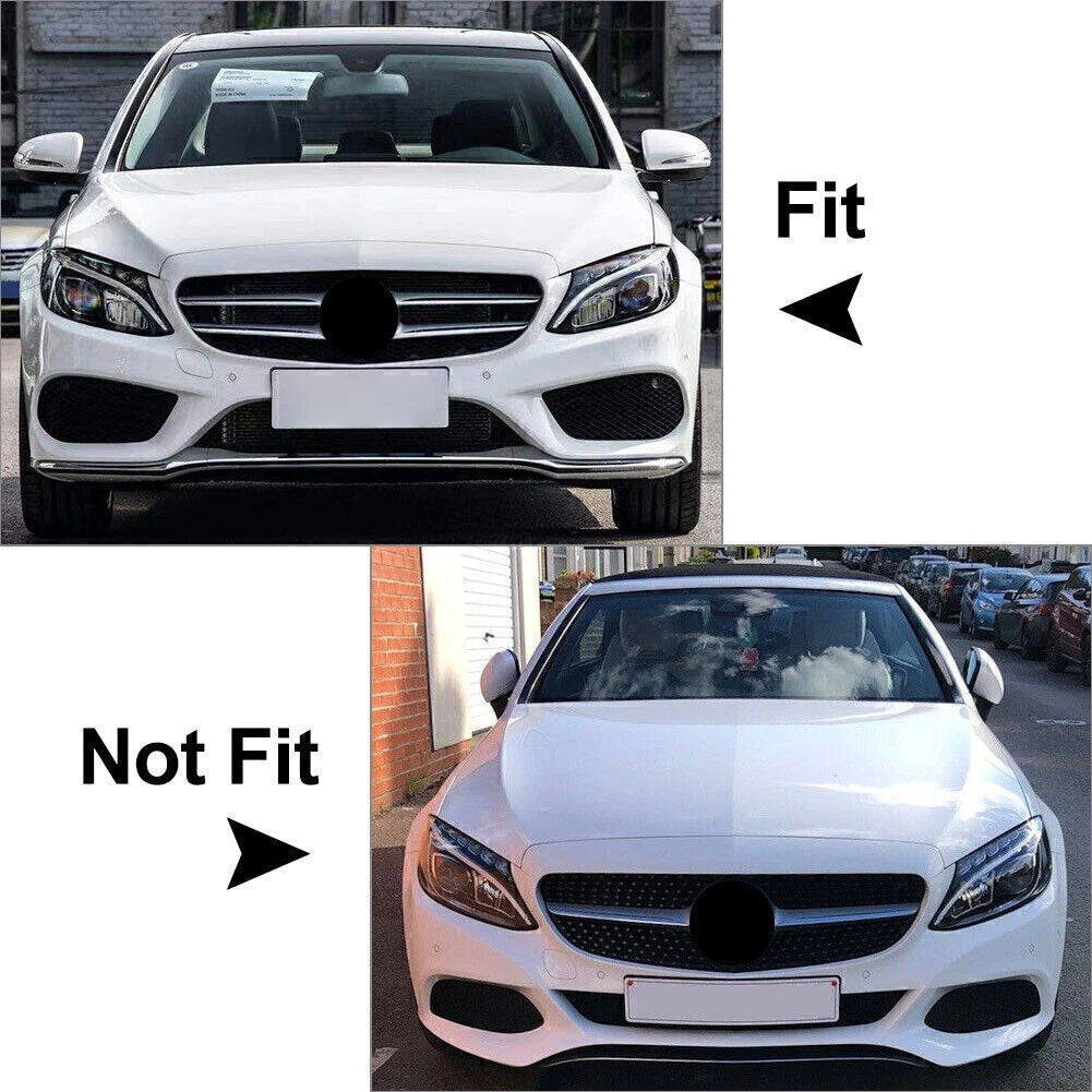 Front Bumper Fog Lamp Grille For Benz C Class W205 C180 C200 C260 2015-2018