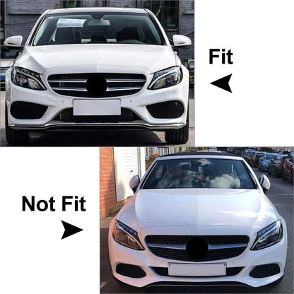 Front Bumper Fog Lamp Grille For Benz C Class W205 C180 C200 C260 2015-2018
