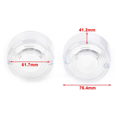 2 Pcs Turn Signal Lens Cover For Harley Dyna FXD FXR Sportster XLH 883 1200 FXST