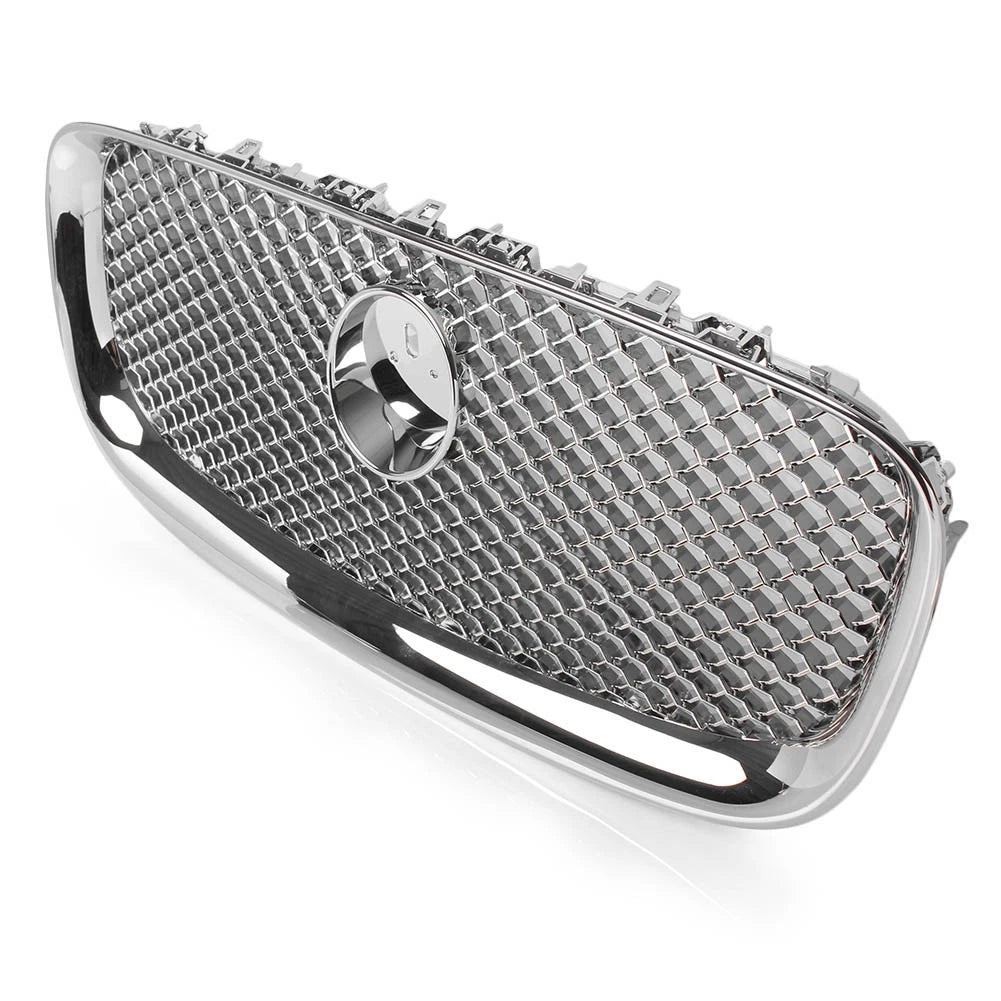 All Chrome Upper Grille Front Center Grill For Jaguar XF XFR 2012 2013 2014 2015