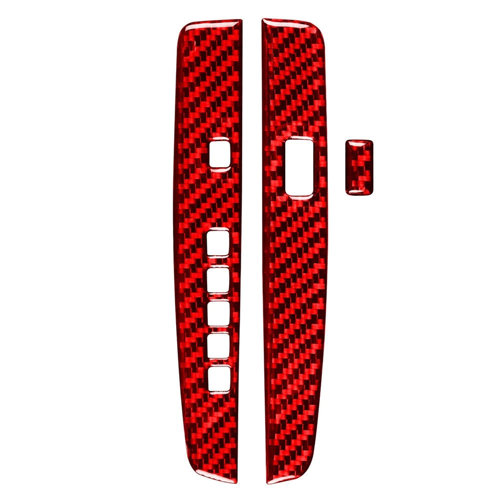 Red Carbon Fiber Interior Gear Shift Cover Trim For Honda Accord 2013-2017 US