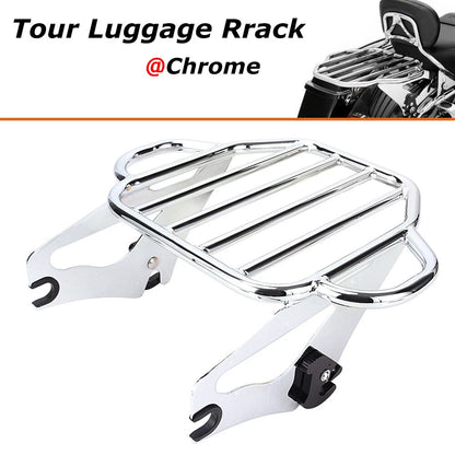 Detachable 2-Up Luggage Rack For Harley Touring Road King Electra Glide 2009-22