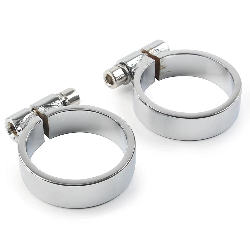 Fit Harley XL Ironhead Sportster 1000 Model 1957-1985 Exhaust Port Clamps Chrome