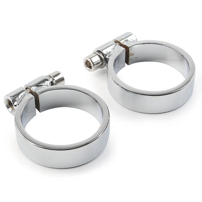 Fit Harley XL Ironhead Sportster 1000 Model 1957-1985 Exhaust Port Clamps Chrome