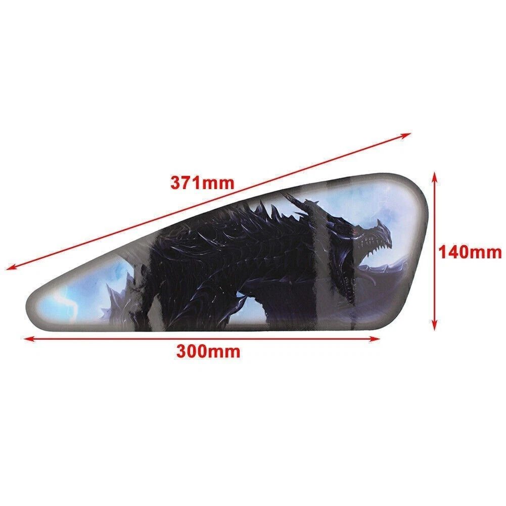 2x Motorcycle 3D Stereo Fuel Gas Tank Stickers Waterproof Pad Decals for Harley