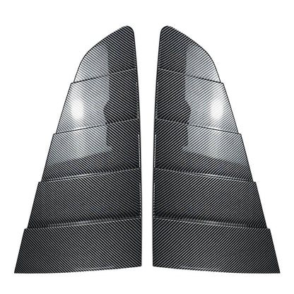 2pcs ABS Rear Side Quarter Window Louvers Cover For Ford Mustang 2015-2023